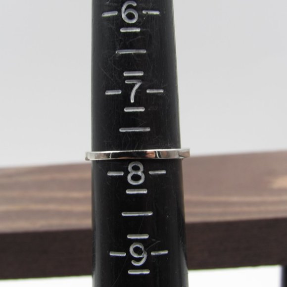 Size 7.75 Sterling Brilliant CZ Diamond Band Ring - Picture 6 of 8